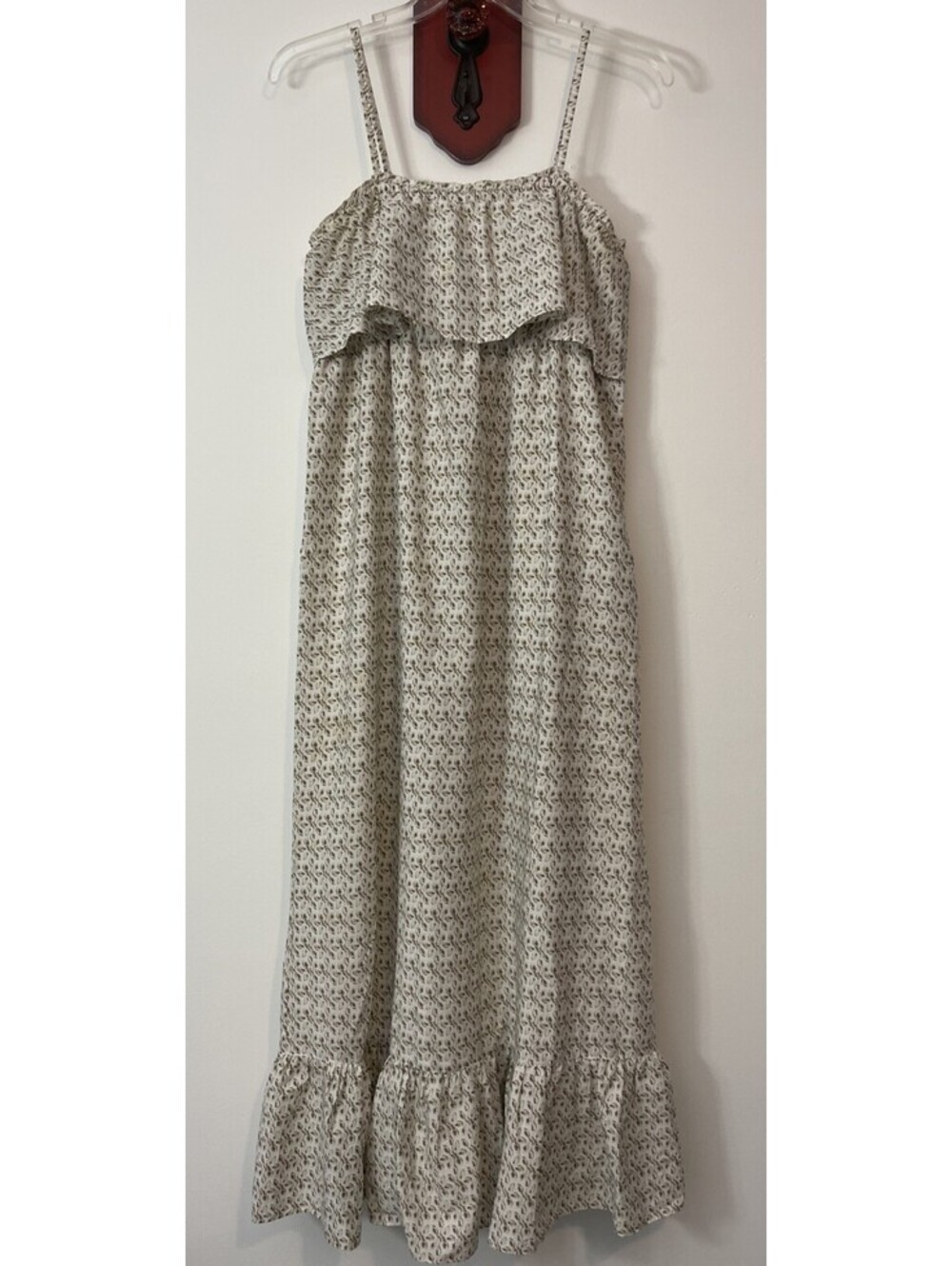 Motherhood Maternity Womens Medium White Long Sleeveless Shift Maxi Dress! A5267